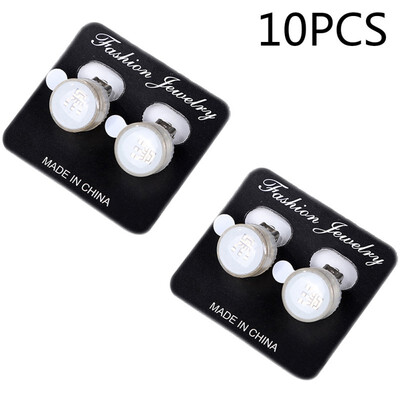

10Pair Flash Light Up LED Earring Drop Blinking Christmas Earrings Women Luminous Ear Rings Studs Dance Party Supplies Gift