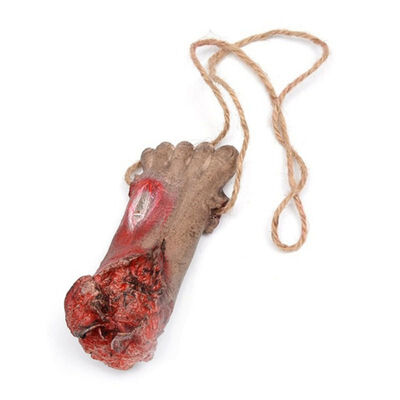 

1 Pcs Lifelike Broken Finger Hand Foot Blood Horror Halloween Decoration Severed Limbs Hand Scary Dead Broken Hand Hanging Props