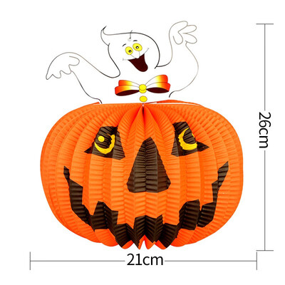 

Halloween Hanging Pumpkin Paper Lantern Pendant Ornaments Haunted House Scene Layout Props Holiday Party Decoration Accessories