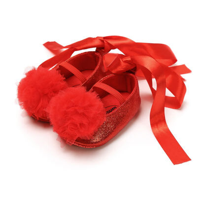 

Baby First Walkers Baby PU Leather Sweet Flower Strap Dance Shoes Cotton Solid Spring Girls Shoes