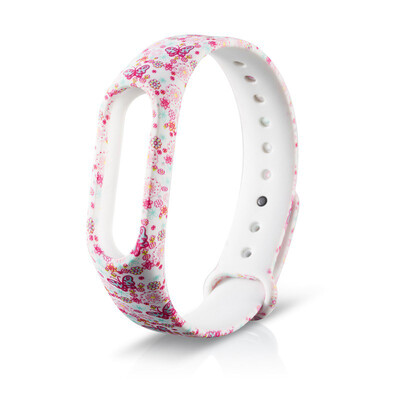 

Elegant Printed Pattern Wristwatch TPU Strap for Xiaomi Mi Band 2