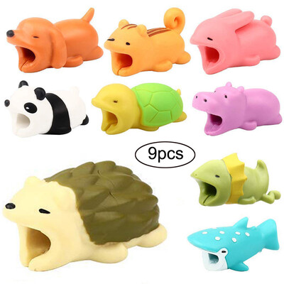 

〖Follure〗9pcs Cable Bite For Iphone Cable cord Animal Phone Accessory Protects Cute