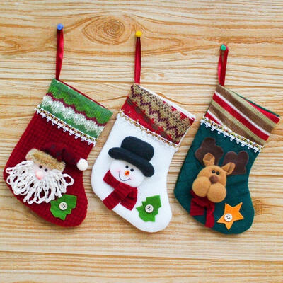 

2017 Personalised Kids Luxury Embroidered Xmas Stocking Sack Santa Christmas