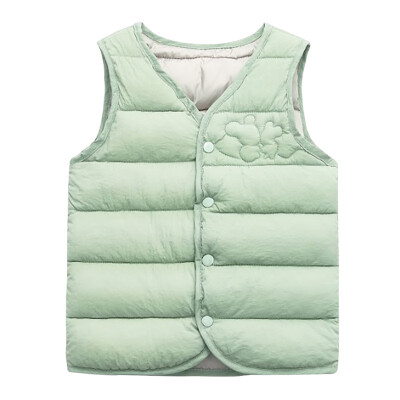 

Kids Vest Children Solid Print Jacket Winter Baby Boys Girls Warm Outerwear Coats Children Outfits