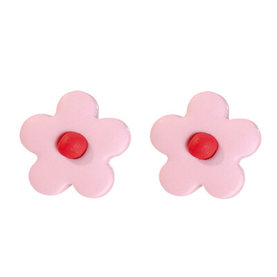 

Sweet Lovely Earrings For Women Color Flower Shape Earring Fashion Personality Resin Stud Earrings