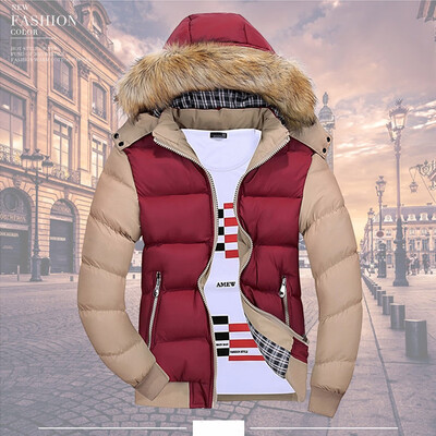

Toponeto Mens Winter Zipped Warm Tracksuit Casual Patchwork Long Sleeve Outwear Coat