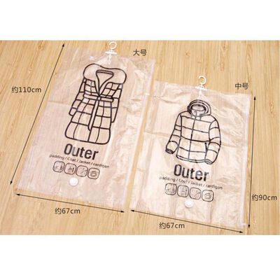 

Can Hang Vacuum Bag For Clothes Folding Transparent Border Compression Organizer Pouch Sealed Bags To Save Space organizer