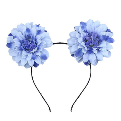 

Cute Girl Flower Christmas Headband Hair Band Fluffy Hair Hoop for Party Wedding Daily Decor