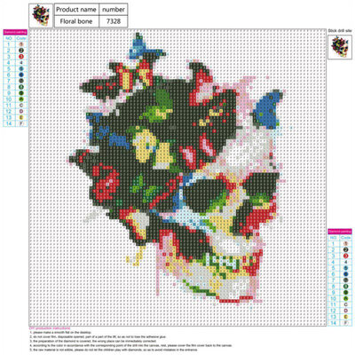 

Full Square Diamond Painting Cross Stitch 5D DIY Fantasy Skull Embroidery Cross Stitch Rhinestone Mosaic Painting Decor Gift