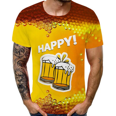 

Toponeto Mens Summer New Style 3D Printed Short Sleeves Fashion Comfort Blouse Top
