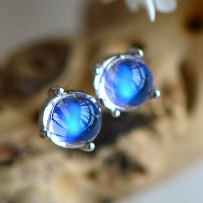 

Women Wedding Nepal Inlaid Natural Moonstone Lovely Earrings