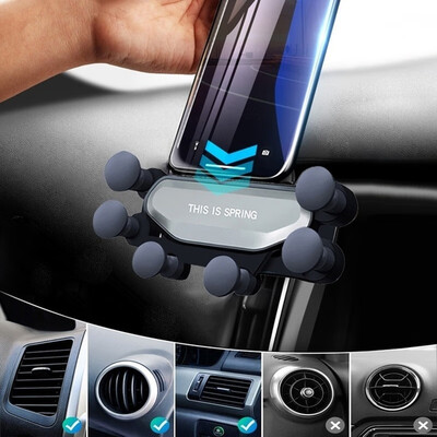 

Gravity Car Holder For Phone in Car Air Vent Clip Mount No Magnetic