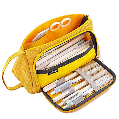 

Tailored Unisex Big Capacity Pencil Case Pen Pouch Holder Makeap Case Storage Bag