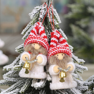 

Gobestart Christmas Decoration Puppet Bells Pendant Creative Santa Claus Doll