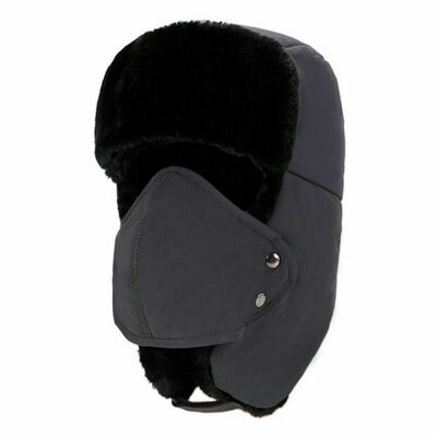 

Mens Winter Hat Trapper Aviator Russian Trooper Earflap Warm Snow Ski Mask Cap