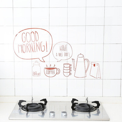 

2018 Oil-proof&waterproof wall stickers cartoon Self-adhesive paper Stove top high temperature&oil proof for Kitchen tiles