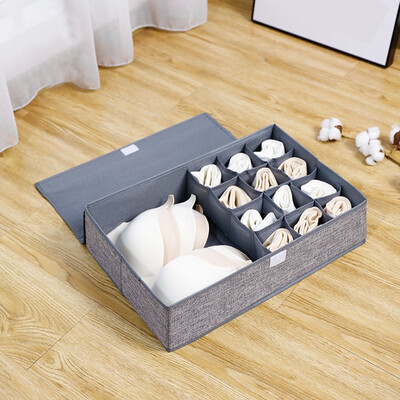 

Gobestart Clothes Storage Box Foldable Closet Organizer For Bra Underwear Drawer Divider