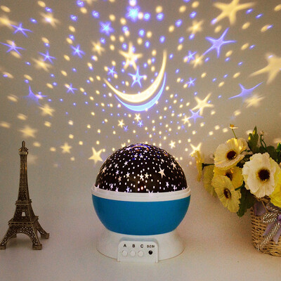 

Stars And Moon Projection Lamp Rotating LED Star Projector Lamp Starlight Creative LED Romantic Beautiful Night Light