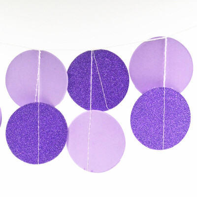 

2m5cm 22dotsPack Star Bunting Hanging Garland Valentine Birthday Party Wedding Shower Room Decor Paper Round Circle String
