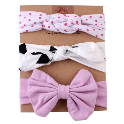 

3Pcs Baby Headwear Girls Cute Floral Bowknot Design Headband Headwear Apparel Photography