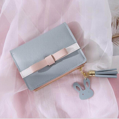 

Tailored Ladies Color Matching Candy Color Wallet Short Student Purse Zipper Card Package