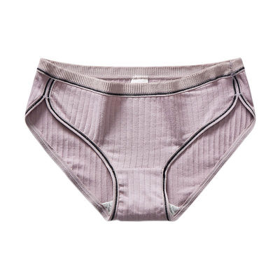 

Ins Wind Cotton Underwear Solid Color Sexy Breathable Cotton Low Waist Large Size Comfortable Ladies Briefs High Stretch Panty