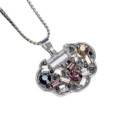 

Fashion Crystal Necklace Jewelry Pendant Charm Chain Necklace Crystal Bottle Pendant Necklace