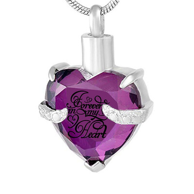 

Crystal Heart Shape Commemorative Ashes Necklace Heart Shape Perfume Bottle Pendant Souvenir Cremation Pendant Necklace