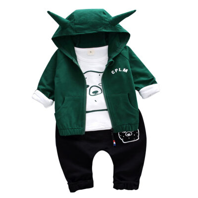 

Autumn Baby Boy Set Cotton Long Sleeve Cartoon Print Sweatshirt Shirts Trousers Suit Outfits Toddler Casual Set