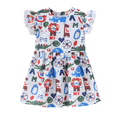 

2019 Summer Children Dress Baby Girls Floral Ruffles Print Clothes Kids Wear Boutique Party Princess Dress LOL Toddler Dresses