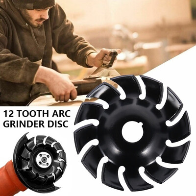 

Wood Carving Disc 12-tooth Arc Grinder Disc 90mm Angle Grinder Woodworking Root Milling Cutter for 16mm Aperture Angle Grinder