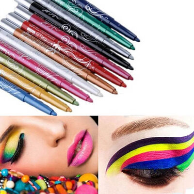 

12 Colors Professional Makeup Eye Shadow Eyeliner Lip Liner Pencil Beauty Tool Set