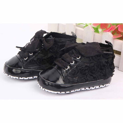 

Newborn Infant Baby Girl Soft Lace Flower Shoes Non-slip Leather Sneaker Shoes