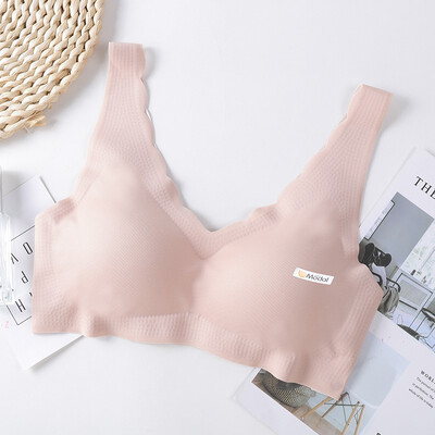 

Fashion New Seamless Autumn And Winter Without Feeling Solid Color Modal No Steel Ring Gentle Bra