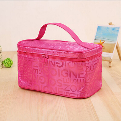 

Toponeto Letter Cosmetic Bag Fashion Square Travel Portable Storage Wash Bag