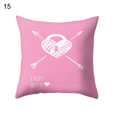 

Love Heart Happy Romantic Pillow Case Cushion Cover Sofa Bed Car Office Decor