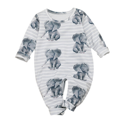 

Spring Autumn Casual Jumpsuits Baby Cute Long Sleeve Cartoon Printing Rompers Kids Toddler Bodysuit