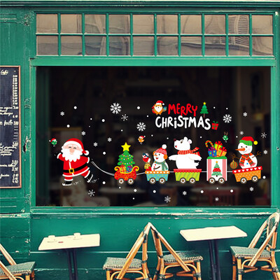 

2019 Merry Christmas Household Room Wall Sticker Mural Decor Decal Removable