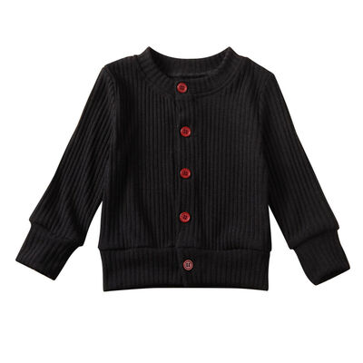 

Boy Girls Toddler Coat Winter Knitted Cardigan Long Sleeve Jacket Outerwear Warm
