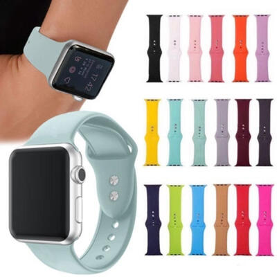 

For Apple Watch Band Silicone 38mm 42mm Iwatch Replacement Wrist Strap Bracelet