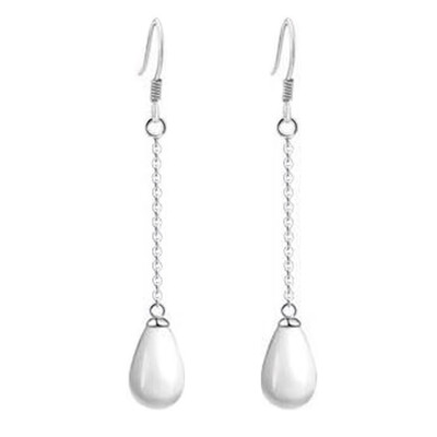 

Lovely Cute Water Droplets Design Long Ear Stud Earrings Dangle Jewelry Gifts