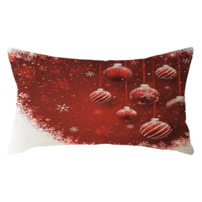 

〖Follure〗Christmas Santa Claus Pillow Case Linen 30x50cm Throw Cushion Cover Home Decor