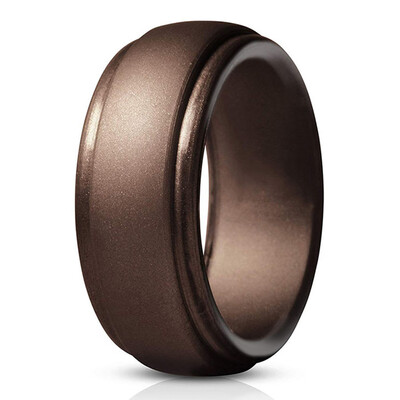

2Pcs Silicone Rings For Men Wedding Bands Step Edge Rubber Wedding Ring Men Women