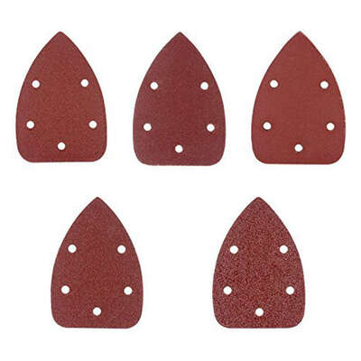 

50pcs 5 Inches Mouse Sandpaper Pads 8 Holes Sanding Sheet Assorted 4080120180240 Grits