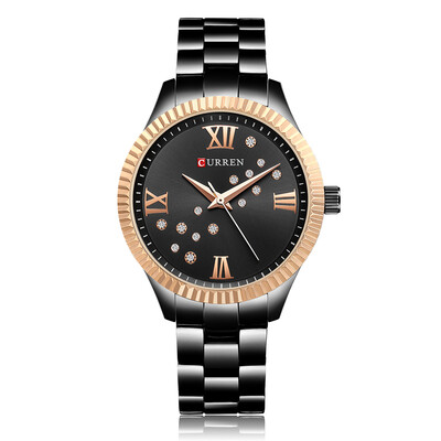 

CURREN 9009 Women Watch Quartz Movement Crystal Wrist Watch Simple Causal Gift for Women
