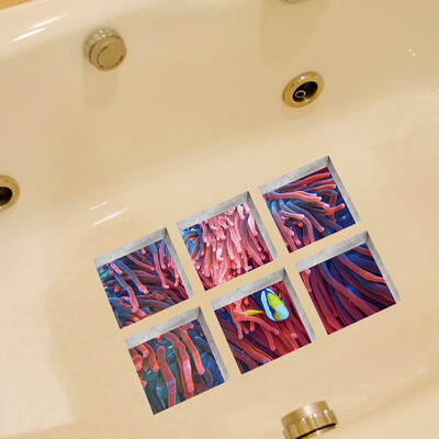 

〖Follure〗6pcsNew Bath Tub Shower Stickers PVC Decals Applique Anti Skid Mural Home Decor