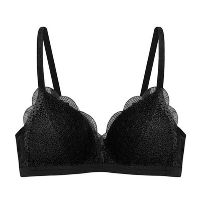 

Summer Women Thin Pad Bras Lace Floral Push Up Bras Solid Color Wire Free Underwear Brallet Female Intimates Tops