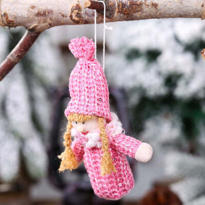 

Christmas Drop Ornaments Plush Doll Christmas Pendant Decorative Hanging Ornaments Seasonal Home Party Decorations