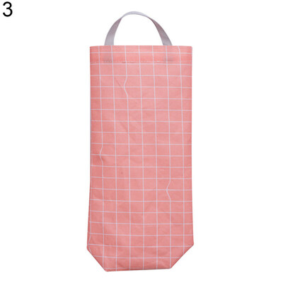 

Fashion Grid Pattern Hanging Kitchen Garbage Storage Packing Pouch Bag