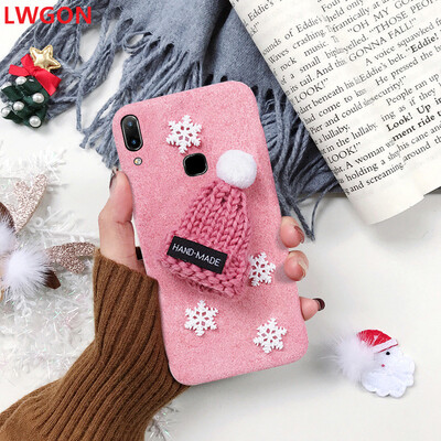 

Applicable iPhone X  Microfiber Christmas Hat Mobile Cover case XR Snowflake